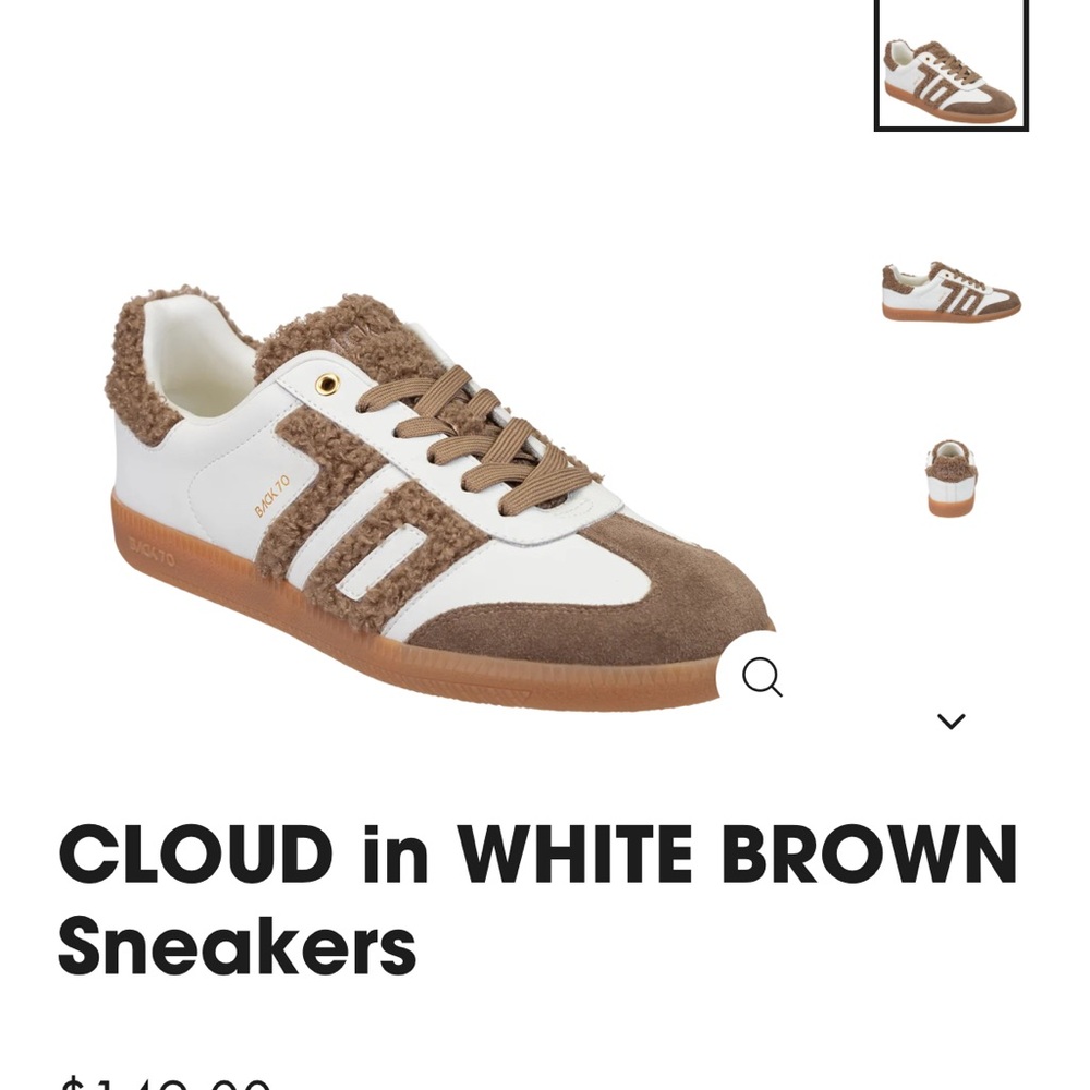 Back 70 White Brown Sneakers